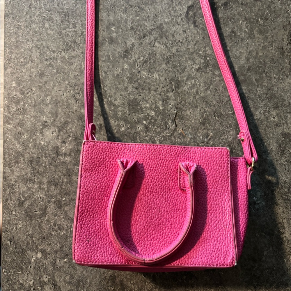 Pink Textured Women's Bag
